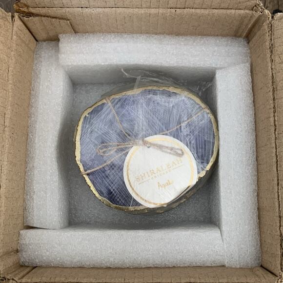 NWT Shiraleah Set of 4 Agate Coasters - Picture 4 of 7